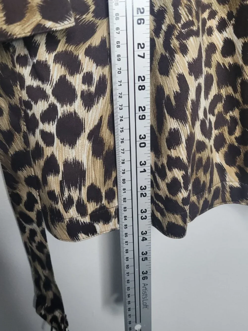Michael Michael Kors cheetah animal print trench style lined coat size large